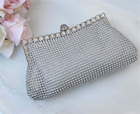 silver clutch bags for weddings